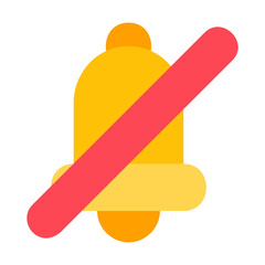 Notification Off icon vector illustration in flat style for any projects