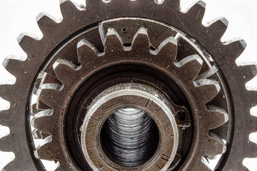 Close up of front of transmission gears