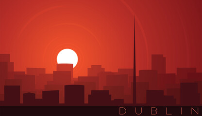 Dublin Low Sun Skyline Scene
