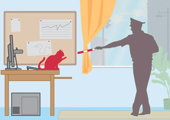 illustrations for working different jobs and activities at home in room