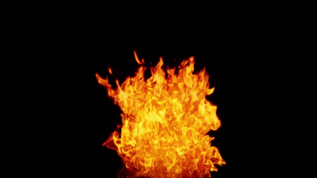 The flames start to burn and then end for 12 seconds with an alpha channel (transparent background) - Resolution: 2160*3840px 30fps