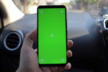 Smart Phone on Car Mock Up