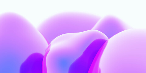 beautiful violet curvy abstract colorful geometrical shape modern futuristic design 3d render illustration