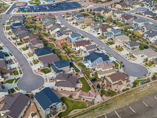 Aerial of Suburban Sprawl