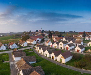 Wine cellars in a row in Palkonya village