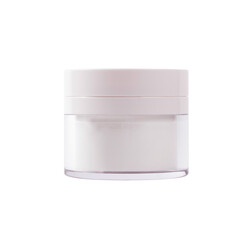 White  cosmetic cream container isolated on white background.