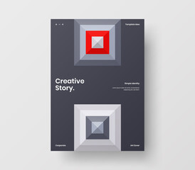 Brochure front page design layout. Vertical corporate identity A4 report cover. Modern abstract geometric vector business presentation illustration template.