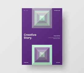 Brochure front page design layout. Vertical corporate identity A4 report cover. Modern abstract geometric vector business presentation illustration template.