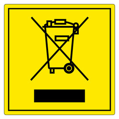 No Waste Symbol Sign Isolate On White Background,Vector Illustration EPS.10