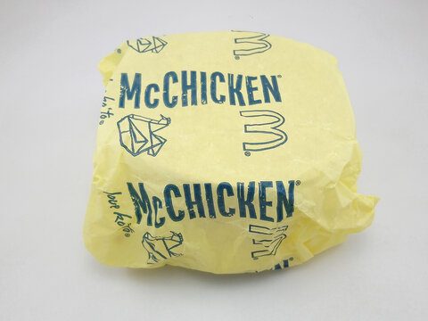 Mcdonalds Mcchicken burger in Manila, Philippines