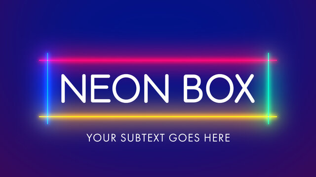 Colorful Neon Box Titles