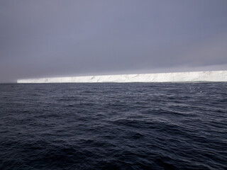 Side view of tabular iceberg B09F in Antarctica