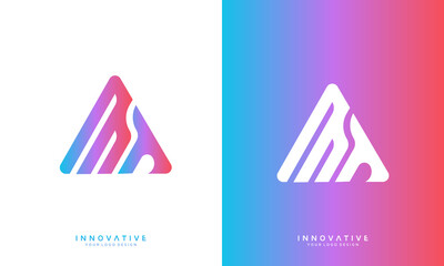 Letter MT logo design, symbol vector illustration design template