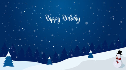 happy holiday theme background with snowflakes