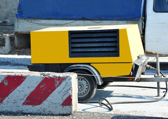 Jackhammer machine with compressor