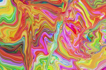Abstract swirl marble paint fluid movement background of vibrant colors, inks, flowing paints.