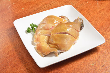 Chopped boiled chicken - A Popular Taiwan food      