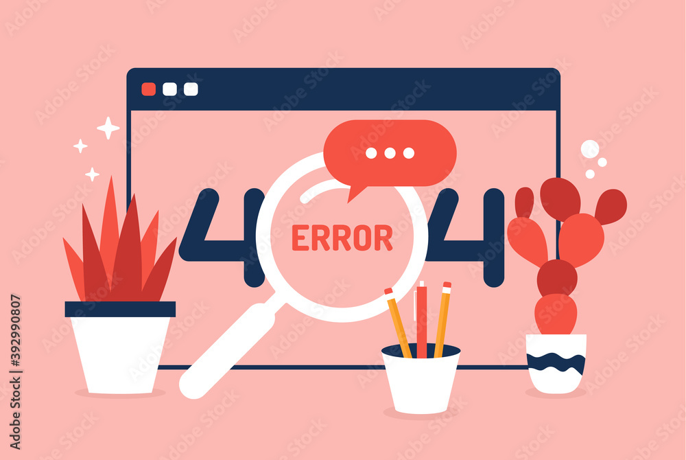 Poster page not found 404 design. vector illustration 404 error web page concept. minimal cartoon flat styl
