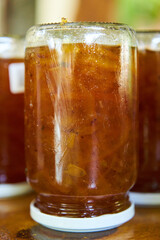 Frasco mermelada de naranja casera sin conservantes 