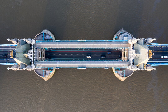 London Tower Bridge Drone View From Above 