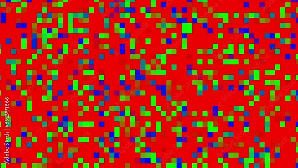 Aufkleber computer generated abstract backdrop with small mosaic. 3d rendering colorful glowing pixels