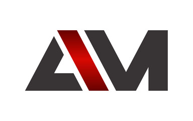 Illustration vector graphic of the letters A and M for the logo design