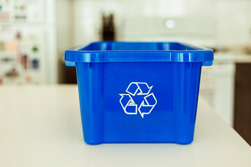 blue recycle bin