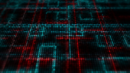 Digital Cyberspace and Data Network Connections Concept. Transfer Digital Data High Speed Internet of Things IOT, Artificial Intelligence AI, Future Technology Background.