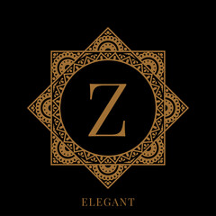 elegant letter Z mandala logo template