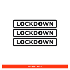 Icon vector graphic of lockdown, city, area, good for template