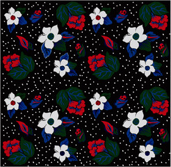 seamless pattern with flowers