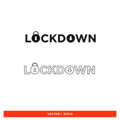 Icon vector graphic of lockdown, city, area, good for template