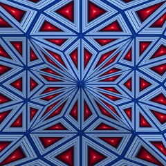 kaleidoscope of geometric multicolored patterns.abstract background.