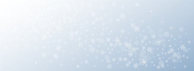 Naklejka na ściany i meble Gray Snowflake Vector Gray Background. Sky 