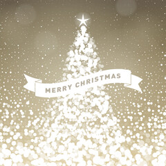 雪とクリスマスツリーの背景イメージ