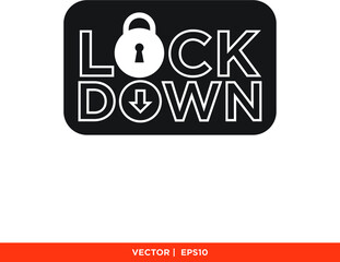 Icon vector graphic of lockdown, city, area, good for template