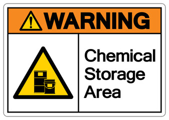 Warning Chemical Storage Area Symbol, Vector Illustration, Isolate On White Background Label. EPS10