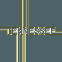 Image relative to USA travel. Tennessee state name in geometry style design. Creative vintage typography poster concept.