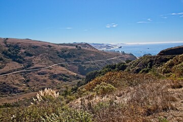 Coast Highway 1 near the Russian Gulch State Beach Sonoma Coast  