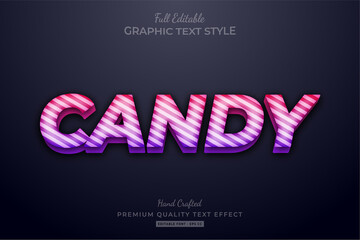 Candy Gradient Strip Editable Text Effect