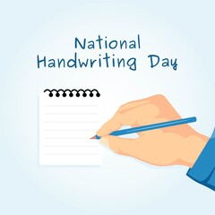 National Handwriting Day Vector Illustration. Suitable for greeting card poster and banner