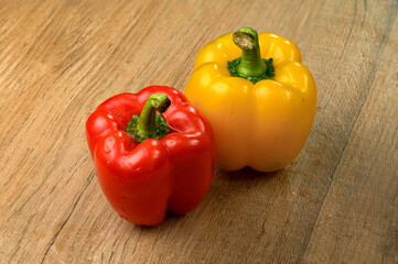 red and yellow peppers