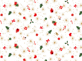 クリスマスのパターン　シームレス