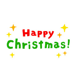 HappyChristmas イラスト文字素材