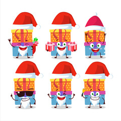 Santa Claus emoticons with double box gift cartoon character
