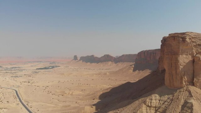 Rocky red sands desert region near Riyadh, Saudi Arabia