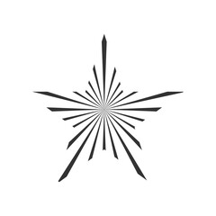 New Year's fireworks or firecrackers logo design