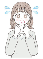 若い かわいい 女性 ガーリー