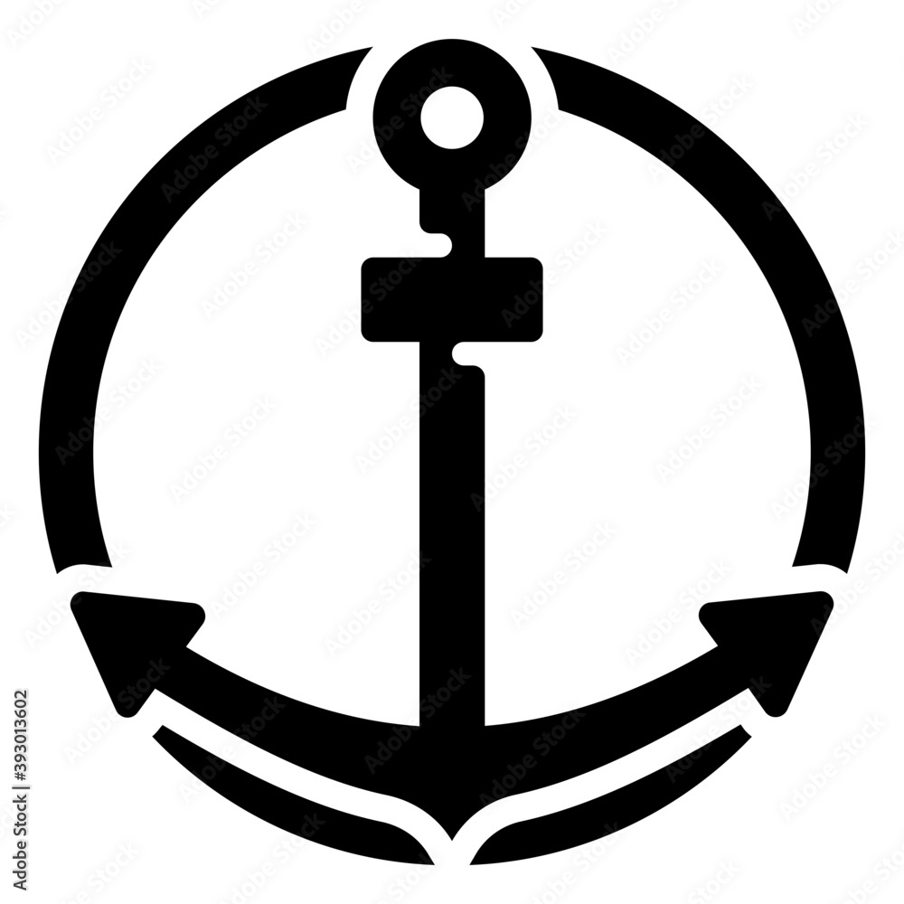 Poster solid anchor vector