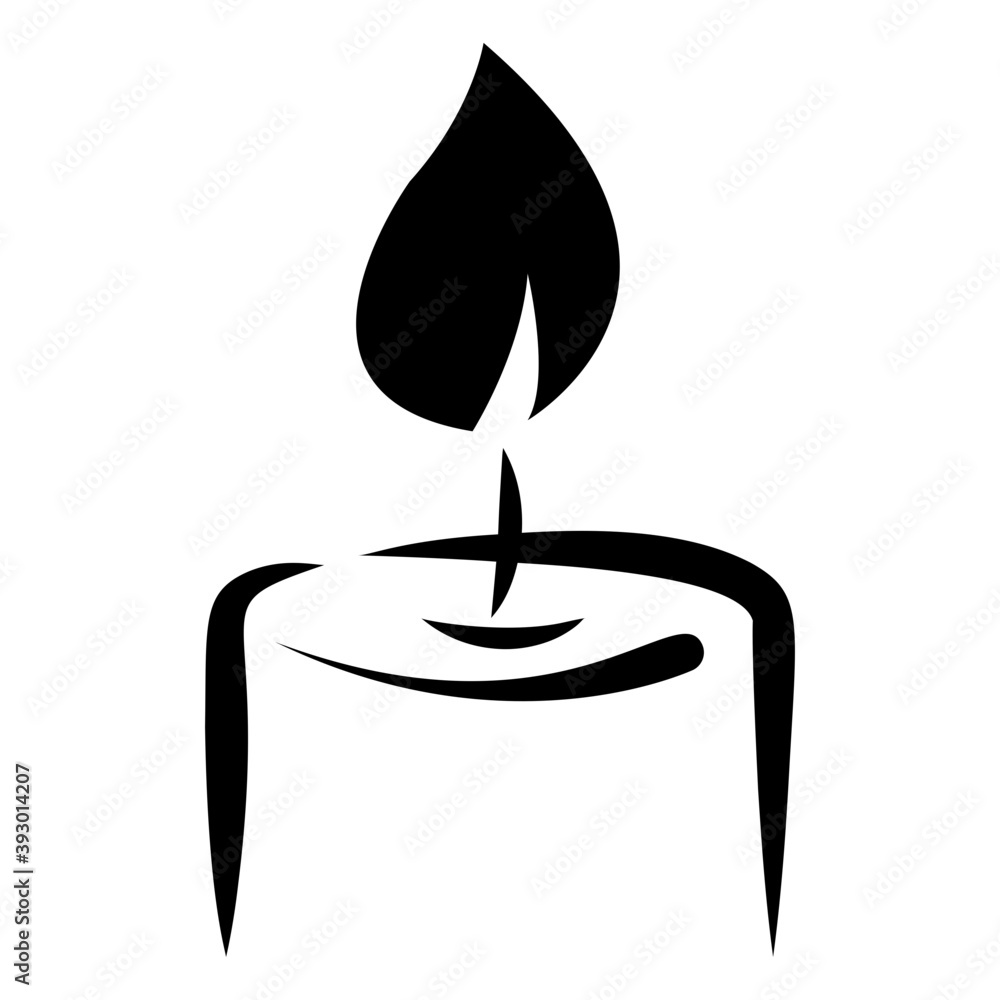 Canvas Prints Candle Solid Design 